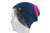 kallimari Mütze dunkelblau farblich mit pink abgesetzt